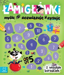 Łamigłówki z wesołym borsukiem. Myślę, rozwiązuję, rysuję [KSIĄŻKA]