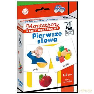 Montessori. Karty obrazkowe Pierwsze słowa (1-3 lata). Kapitan Nauka - Katarzyna Dołhun [KSIĄŻKA]