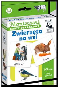 Montessori. Karty obrazkowe Zwierzęta na wsi (1-3 lata). Kapitan Nauka - Katarzyna Dołhun [KSIĄŻKA]