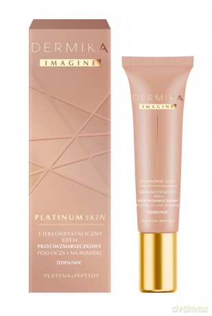 Dermika Imagine Platinum Skin Ciekłokrystaliczny Krem przeciwzmarszczkowy pod oczy i na powieki na dzień i noc 15 ml