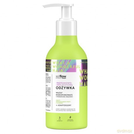 Vis Plantis So!Flow Proteinowo - Emolientowa Odżywka do włosów niskoporowatych i pozbawionych objętości 400 ml