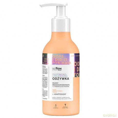 Vis Plantis So!Flow Proteinowo - Emolientowa Odżywka do włosów średnioporowatych i z tendencją do puszenia 400 ml
