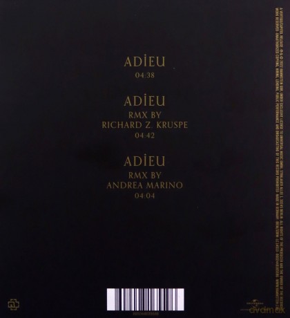 Rammstein: Adieu (Single) [CD]