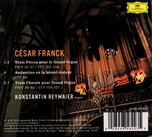 Konstantin Reymaier: Cesar Franck (200th Anniversary) [CD]