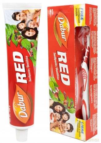 Ziołowa pasta do zębów Dabur Red 200g + szczoteczka