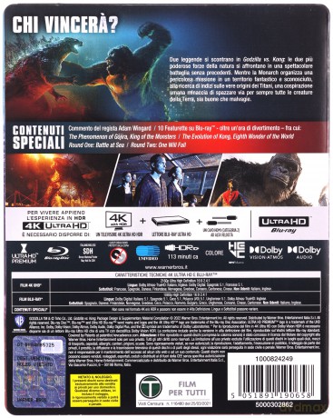 Godzilla vs. Kong (steelbook) [Blu-Ray 4K]+[Blu-Ray]