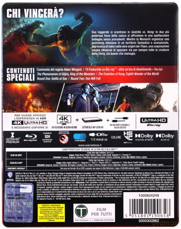 Godzilla vs. Kong (steelbook) [Blu-Ray 4K]+[Blu-Ray]