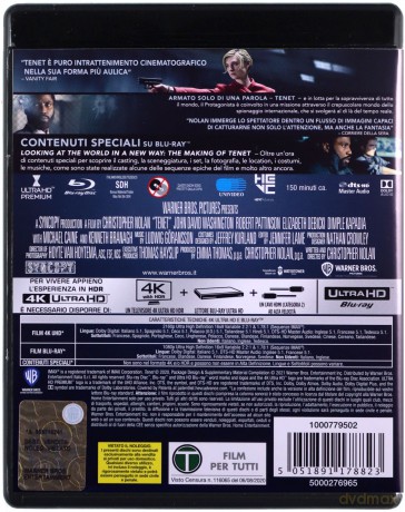 Tenet [Blu-Ray 4K]+[Blu-Ray]