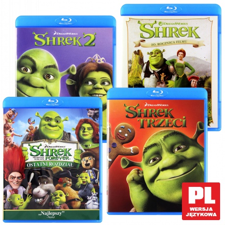 Shrek Kolekcja: Shrek / Shrek 2 / Shrek Trzeci / Shrek Forever Pakiet [4Blu-Ray]