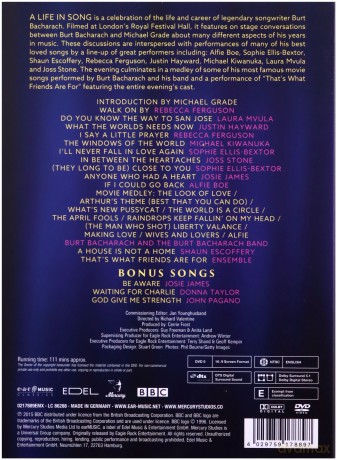 Burt Bacharach: A Life In Song - London 2015 [DVD]