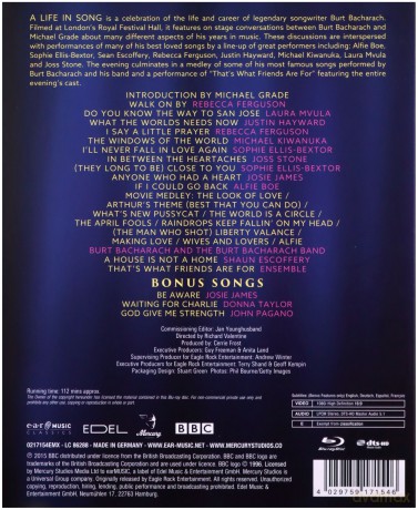 Burt Bacharach: A Life In Song - London 2015 [Blu-Ray]