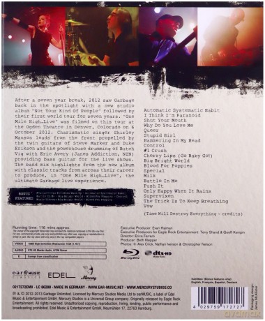 Garbage: One Mile High Live 2012 [Blu-Ray]
