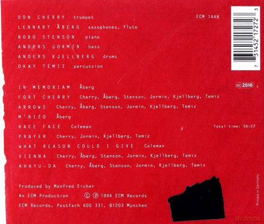 Cherry/Aberg/Stenson: Dona Nostra [CD]
