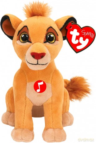Beanie Babies Disney Simba lew z dżwiękiem 15 cm