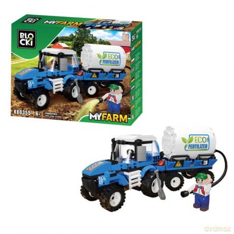 Blocki MyFarm Traktor z beczkowozem [KLOCKI]