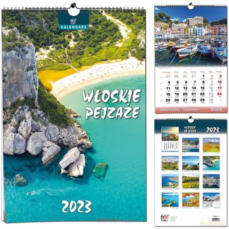 Kalendarz 2023 13 Plansz B3 - Włoskie Pejzaże [KALENDARZ]