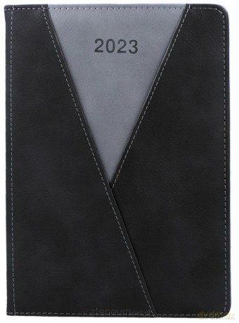 Kalendarz 2023 A5 dzienny Volta czarny [KALENDARZ]