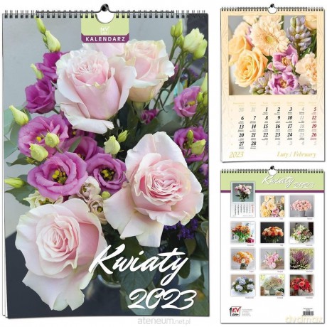 Kalendarz 2023 B3 7 plansz - Kwiaty [KALENDARZ]
