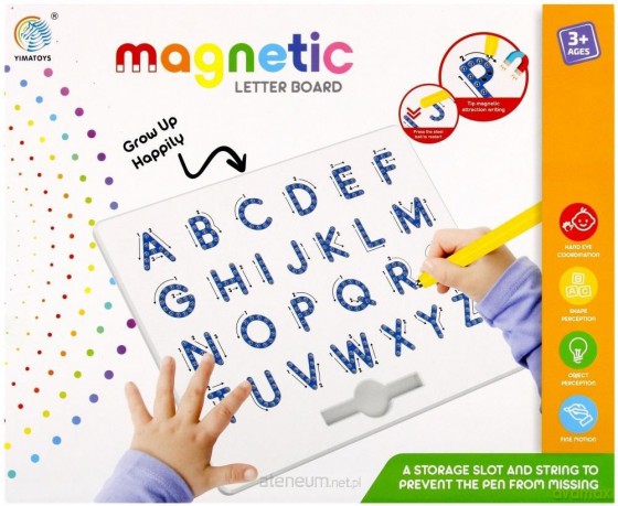 Tablica magnetyczna z akcesoriami Literki