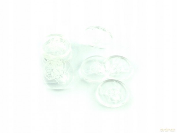 Znaczniki akryl transparentne hełm 22x3mm 10 szt [GRA]