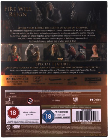 House of The Dragon: Season 1 (Ród smoka) [4xBlu-Ray 4K]