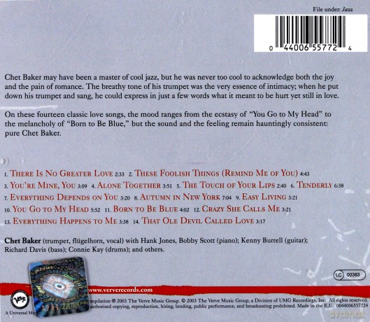 Chet Baker: For Lovers [CD]
