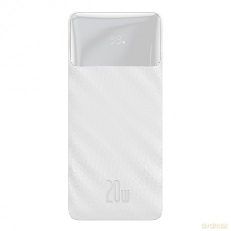 Baseus Bipow powerbank z szybkim ładowaniem 10000mAh 20W biały (Overseas Edition) + kabel USB-A - Micro USB 0.25m biały (PPBD050502)