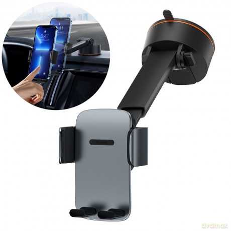 Baseus Easy Control Pro uchwyt na kokpit/kratkę szary (Suction Cup Version)(SUYK020014) [UCHWYT]