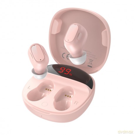 Baseus Encok WM01 Plus TWS bezprzewodowe dokanałowe słuchawki Bluetooth 5.0 różowy (NGWM01P-04)
