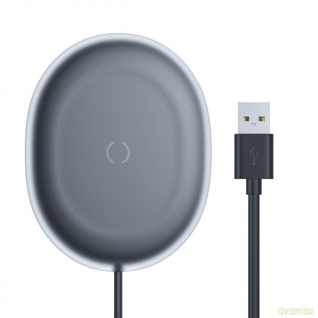 Baseus Jelly bezprzewodowa ładowarka Qi 15 W do telefonu słuchawek + kabel USB - USB Typ C czarny (WXGD-01)