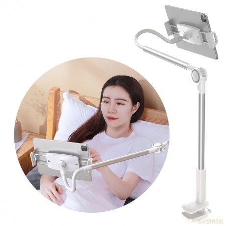Baseus Otaku uniwersalny uchwyt na telefon tablet stojak lazy holder srebrny (LUZQ000012) [UCHWYT]