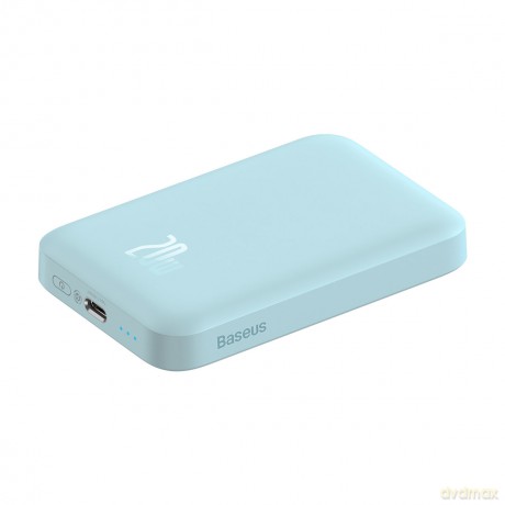 Baseus powerbank magnetyczny 6000mAh 20W + kabel USB Typ C 60W 50cm niebieski (PPCX020003)