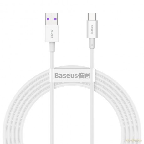 Baseus Superior kabel USB - USB Typ C 66 W 6A 2 m Biały (CATYS-A02)