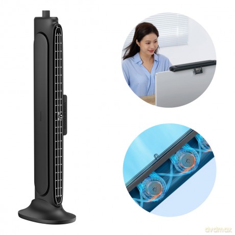 Baseus wentylator z montażem na monitor czarny (ACQS000001)