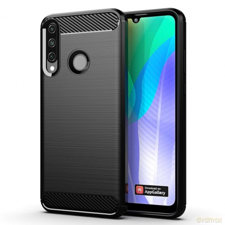 Carbon Case elastyczne etui pokrowiec Huawei Y6p czarny
