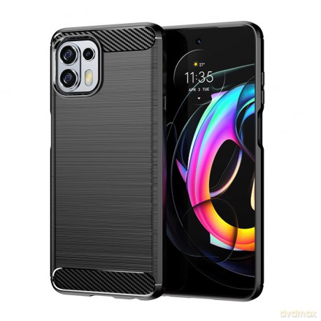 Carbon Case elastyczne etui pokrowiec Motorola Moto Edge 20 Lite czarny