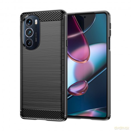 Carbon Case elastyczne etui pokrowiec Motorola Moto Edge 30 Pro czarny