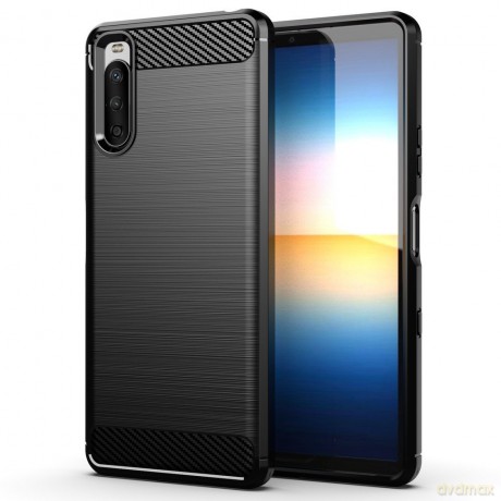 Carbon Case elastyczne etui pokrowiec Sony Xperia 10 III czarny