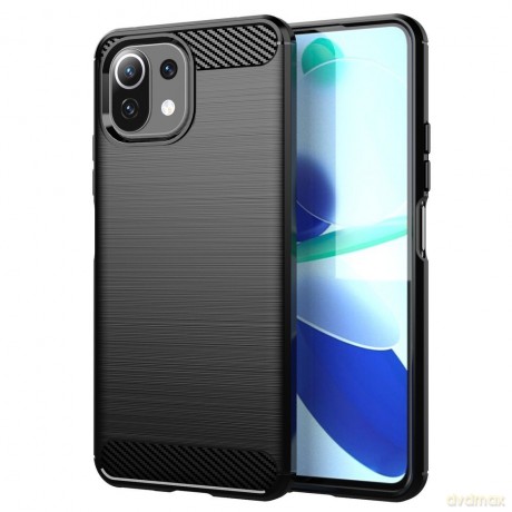 Carbon Case elastyczne etui pokrowiec Xiaomi Mi 11 Lite 5G czarny