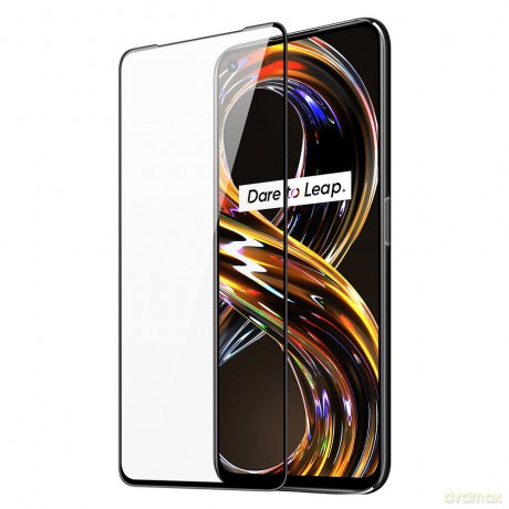 Dux Ducis 9D Tempered Glass wytrzymałe szkło hartowane 9H na cały ekran z ramką Realme 8i czarny (case friendly)