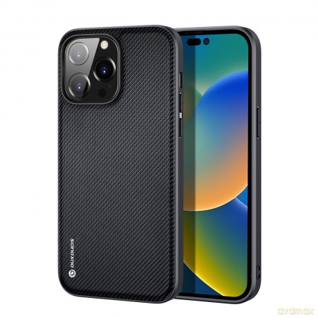 Dux Ducis Fino etui pokrowiec pokryty nylonowym materiałem iPhone 14 Pro czarny