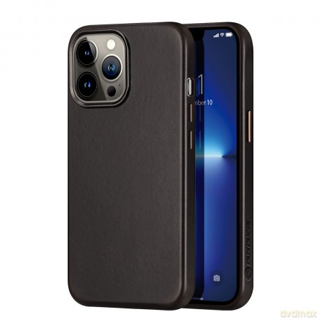 Dux Ducis Naples etui do iPhone 13 Pro Max skórzany pokrowiec (kompatybilny z MagSafe) ciemnobrązowy