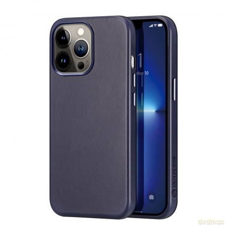 Dux Ducis Naples etui do iPhone 13 Pro skórzany pokrowiec (kompatybilny z MagSafe) niebieski