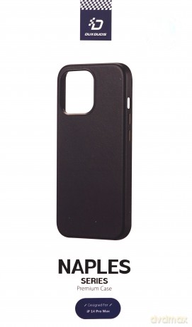 Dux Ducis Naples etui do iPhone 14 Pro Max skórzany pokrowiec (kompatybilny z MagSafe) ciemnobrązowy