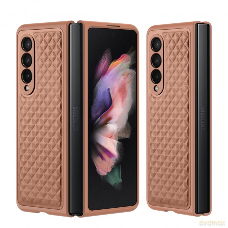 Dux Ducis Venice skórzane etui do Samsung Galaxy Z Fold 3 pokrowiec z naturalnej skóry brązowy