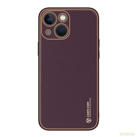 Dux Ducis Yolo etui iPhone 14 elegancki pokrowiec ze skóry ekologicznej fioletowy