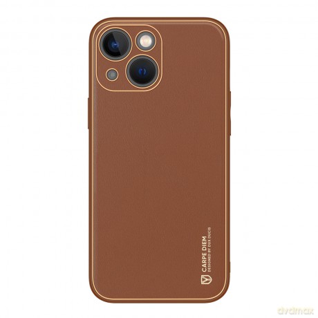 Dux Ducis Yolo etui iPhone 14 Plus elegancki pokrowiec ze skóry ekologicznej brązowy