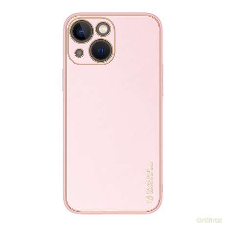 Dux Ducis Yolo etui iPhone 14 Plus elegancki pokrowiec ze skóry ekologicznej różowy