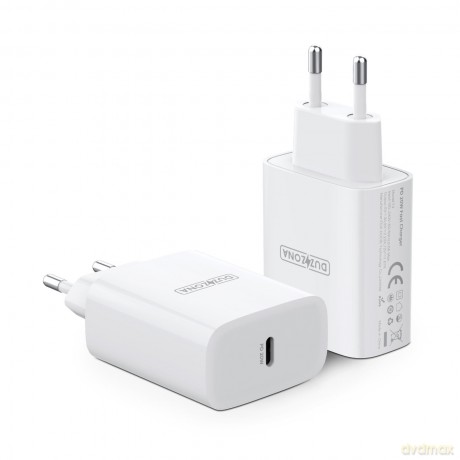 Duzzona ładowarka sieciowa 20W PD QC3.0 USB Typ C biała (T3)
