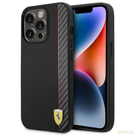 Ferrari FEHCP14LAXBK iPhone 14 Pro 6,1" czarny/black hardcase Carbon